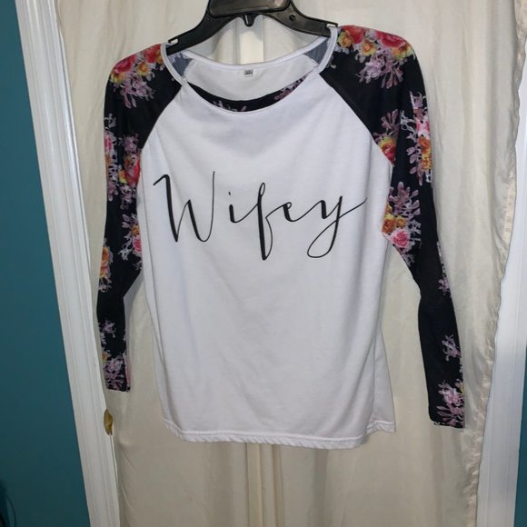 Long Sleeve Floral Wifey Shirt - Picture 2 of 6